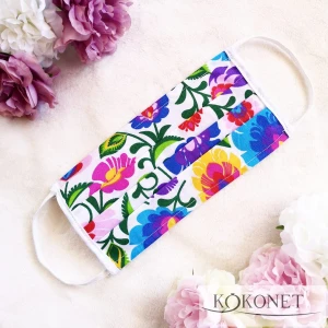 Maseczka Łowicki wzór jasna