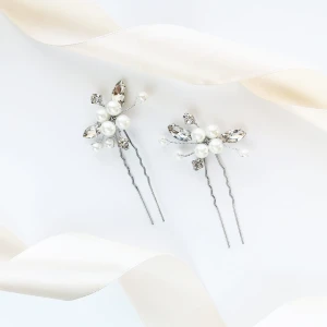 Zestaw kokówek ślubnych srebrnych - delikatne