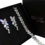 Komplet ślubny FLORES silver + ROSANA silver