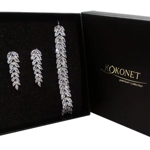 Komplet ślubny BERTA silver
