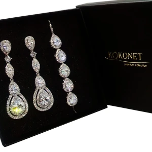 Komplet ślubny VIVIEN silver + DROP silver