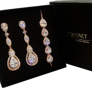 Komplet ślubny VIVIEN rose + DROP rose