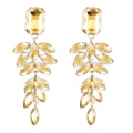Kolczyki złote listki wiszące na sylwestra