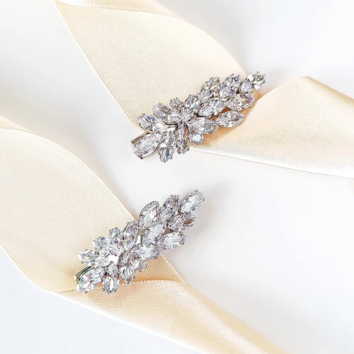 Zestaw dwóch spinek w stylu glam do włosów