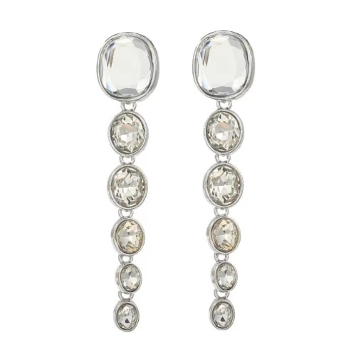 Kolczyki srebrne kryształowe długie niesamowicie efektowne