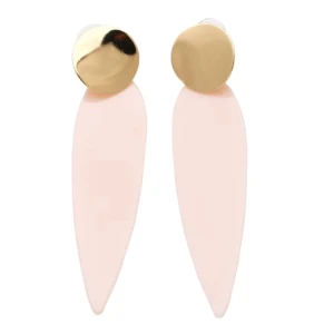 Kolczyki różowe akrylowe lekkie długie