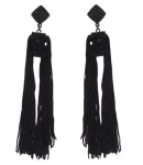 Kolczyki czarne z chwostami długie