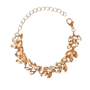 Bransoletka szampańska z cyrkoniami złota