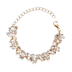 Bransoletka złota kryształowa z cyrkoniami