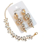 Komplet kolczyki i bransoletka ślubny