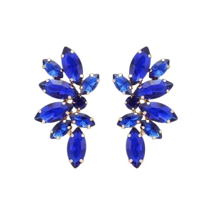 Kolczyki niebieskie skrzydła z cyrkoniami