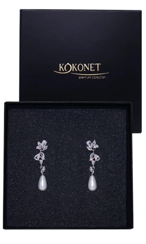 Kolczyki ślubne srebrne MARISEY silver