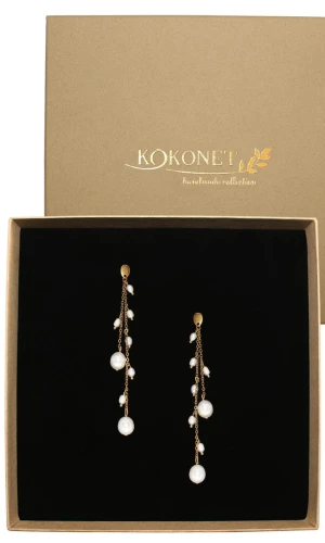 Kolczyki ślubne z perłami ALLULA