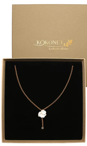 Naszyjnik złoty ślubny PEONY gold