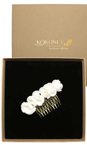 Grzebyk kwiatowy złoty PEONY gold