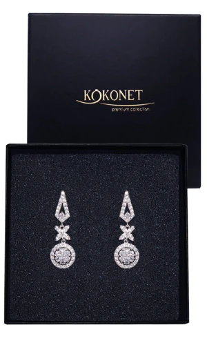 krótkie srebrne kolczyki na ślub RONDA silver