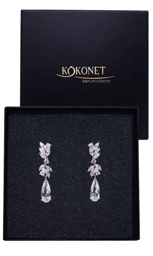 Srebrne kolczyki w stylu boho z cyrkoniami ROSIE silver