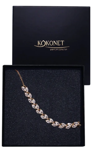 Złota bransoletka na przyjęcie weselne ROSANA gold