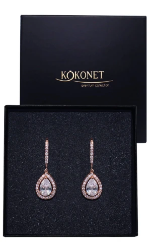 Kolczyki w różowym złocie ślubne IVETTE rose