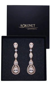 Kolczyki ślubne VIVIEN gold