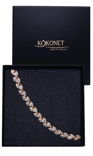 Pozłacana bransoletka ślubna ROSANA gold