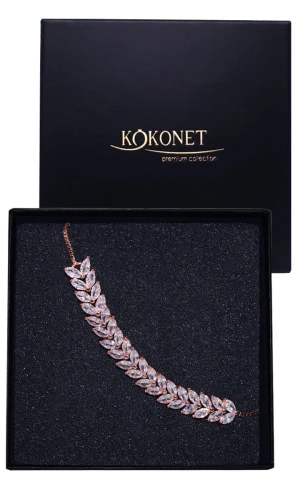 Bransoletka ślubna różowe złoto BERTA rose