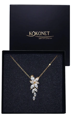 Naszyjnik ślubny złoty FLORES gold