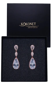 Kolczyki ślubne TEAR rose