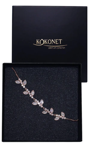 Bransoletka ślubna różowe złoto MUHER rose