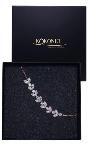 Bransoletka ślubna różowe złoto ASTRID rose