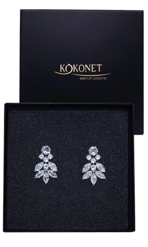 Kolczyki ślubne srebrne DAGNE silver