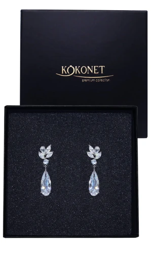 Kolczyki ślubne srebrne ILIA silver