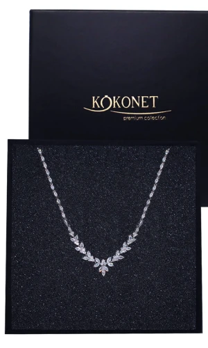 Kolia ślubna srebrna naszyjnik  FERRARA silver