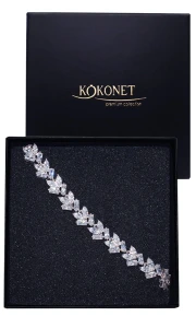 Bransoletka ślubna ALENA silver