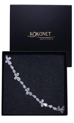 Bransoletka ślubna srebrna LEA silver