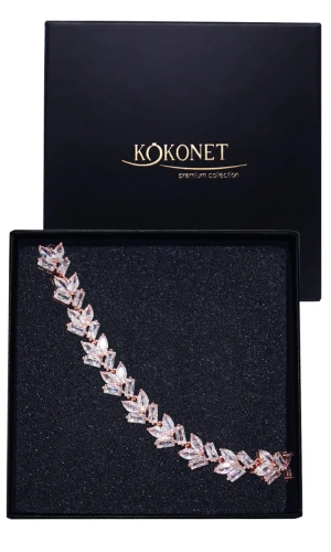 Bransoletka ślubna różowe złoto ALENA rose