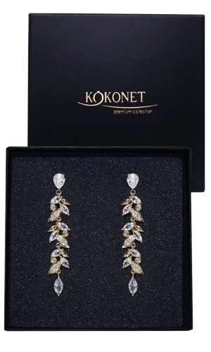 Kolczyki ślubne złote FLORIS gold