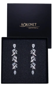 Kolczyki ślubne FLORIS silver