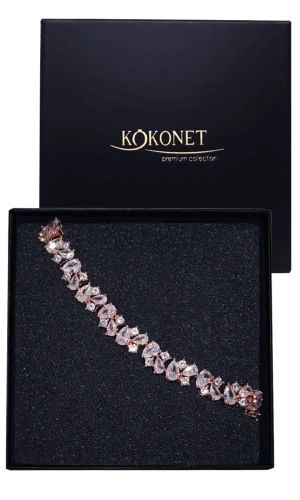 Bransoletka ślubna różowe złoto OFELIA rose