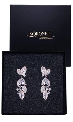 Kolczyki ślubne srebrne HALIA silver