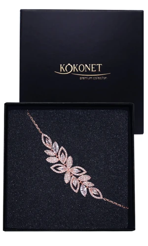 Bransoletka ślubna w różowym złocie DALMA rose