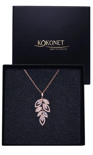 Naszyjnik ślubny w różowym złocie DALMA rose