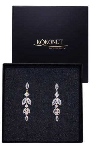 Kolczyki ślubne złote LIVIA gold