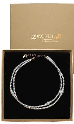 Złoty Perłowy choker ANDROMEDA gold