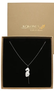 Kwiatowy naszyjnik FORSYTHIA silver