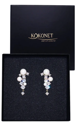 Kolczyki złote ślubne GALACIA gold