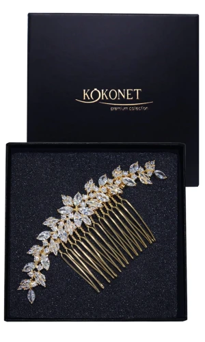 Grzebyk złoty ślubny ASTRID gold