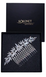 Grzebyk ślubny BLANCHE silver