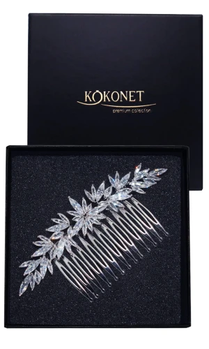 Grzebyk srebrny ślubny BLANCHE silver