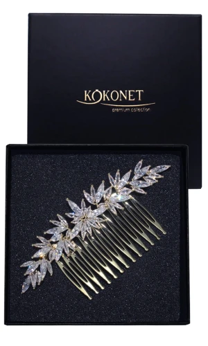 Grzebyk złoty ślubny BLANCHE gold